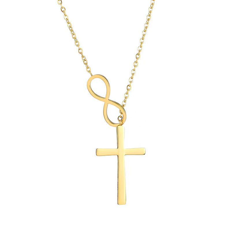 N3 Collar Infinito Cruz Mujer