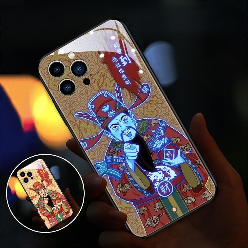 Funda LED Inteligente iPhone - Dios de la Riqueza (Caishen)